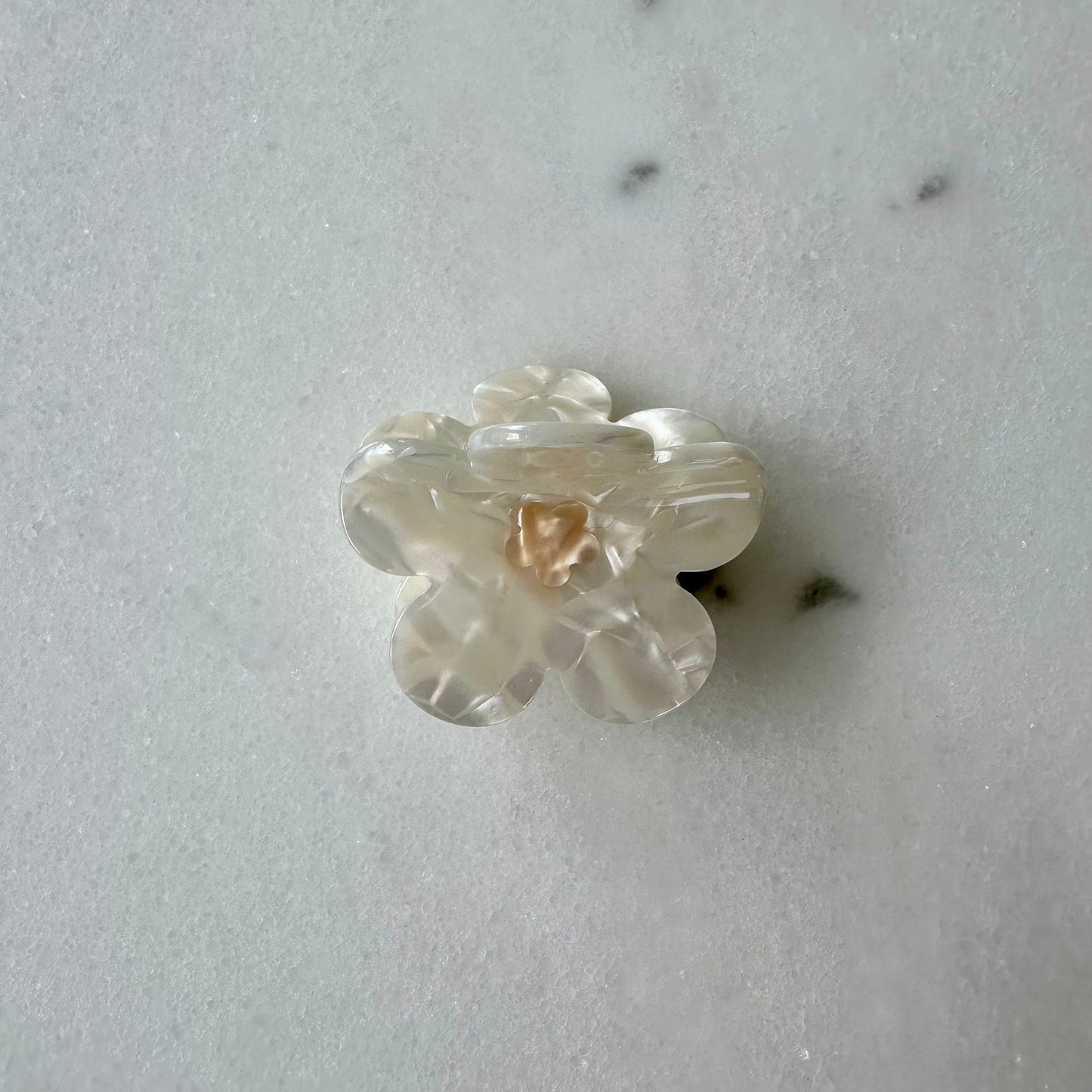 Neutral Flower Hair Claw Clip