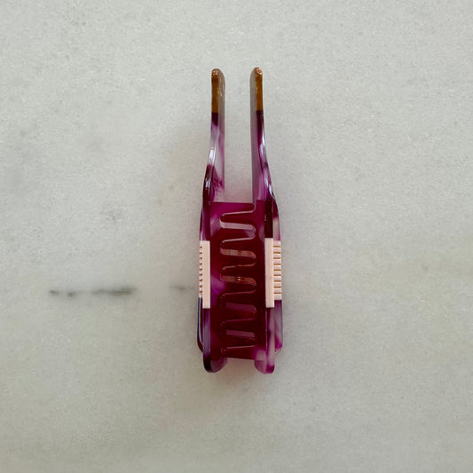 Red Wine Hair Claw Clip