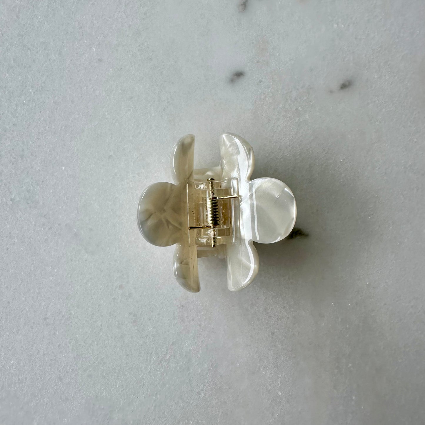 Neutral Flower Hair Claw Clip