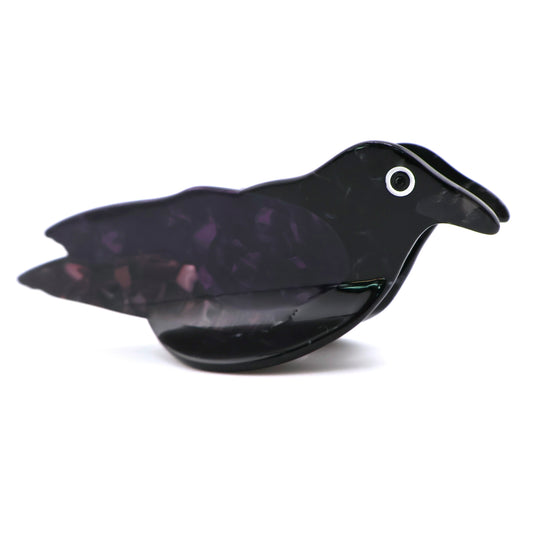 Raven Bird Hair Claw Clip