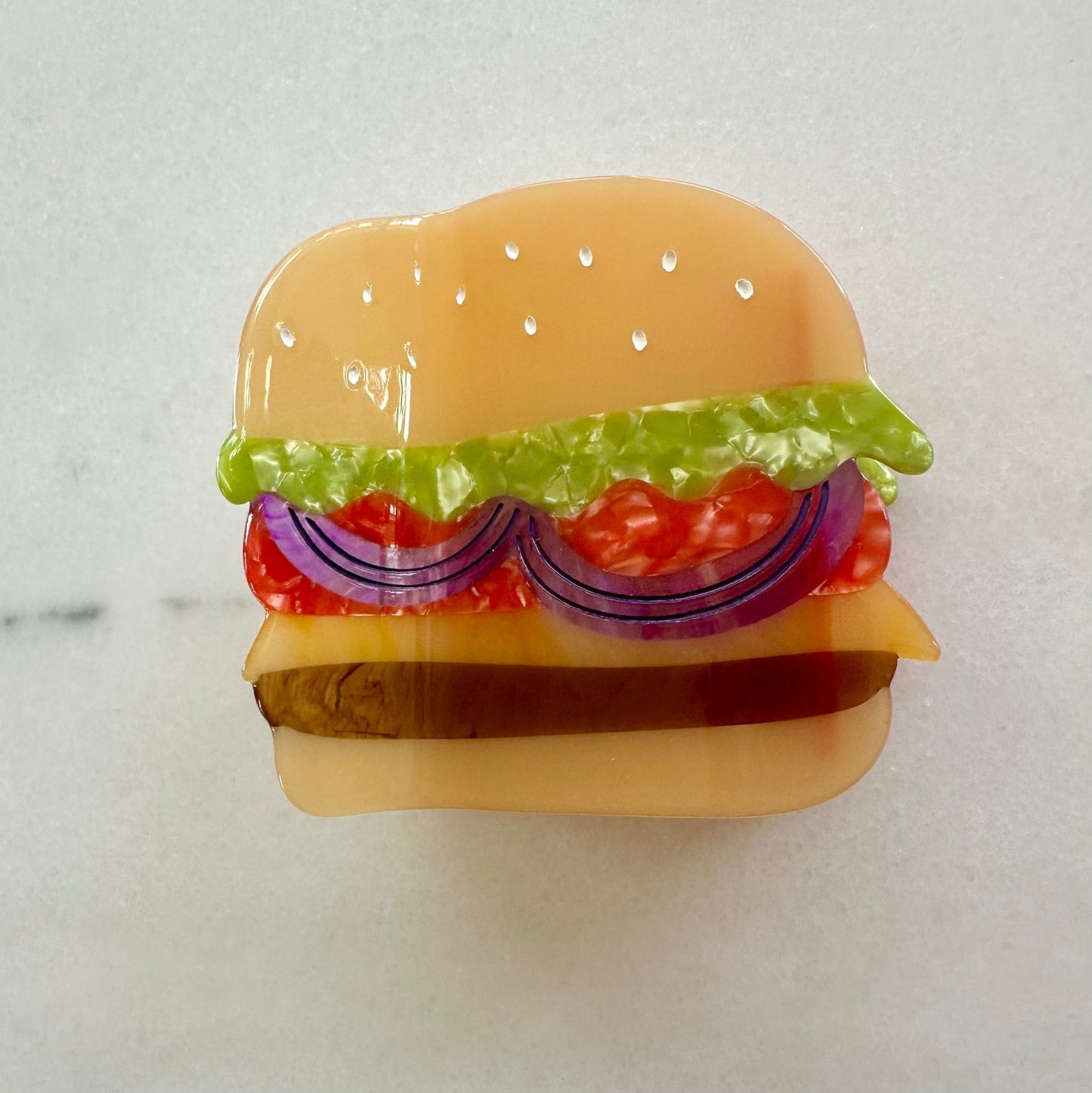 Burger Hair Claw Clip