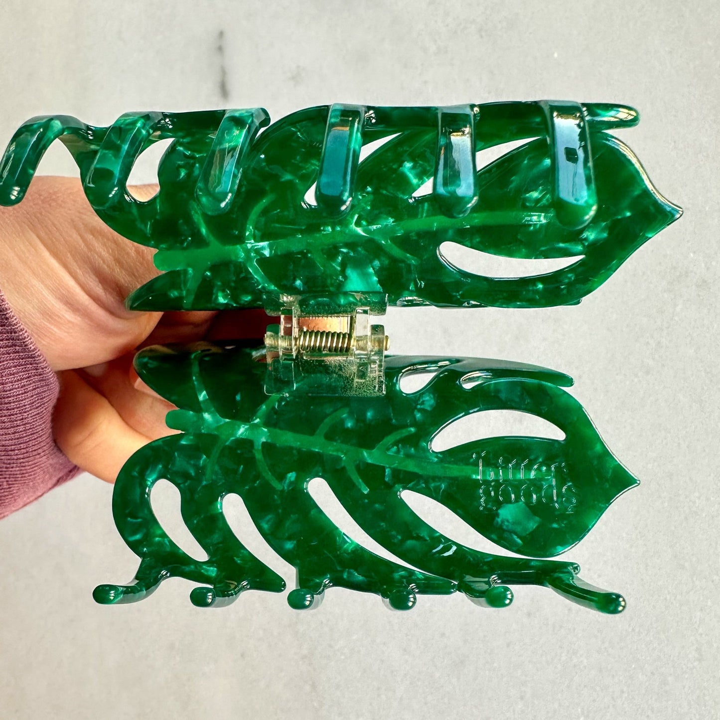 Monstera Hair Claw Clip