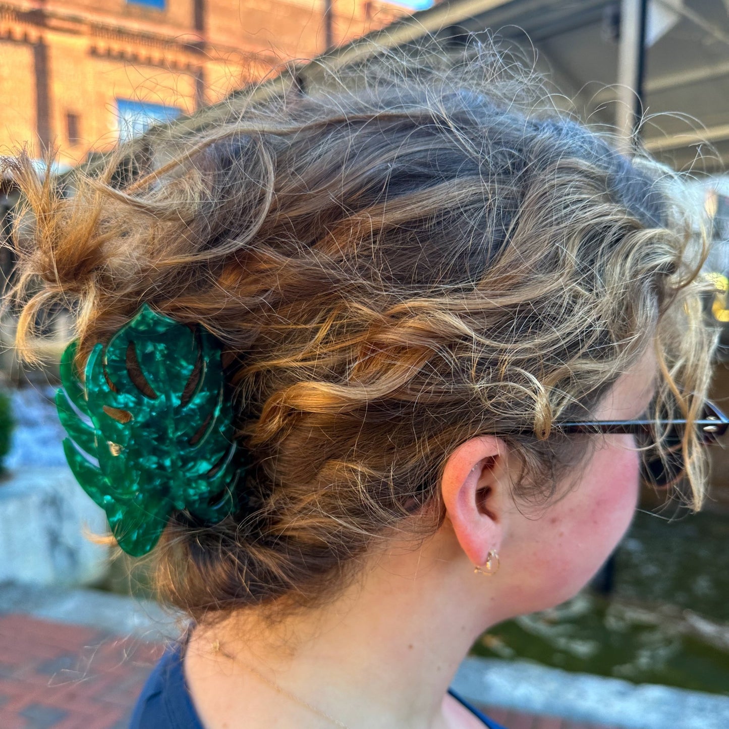 Monstera Hair Claw Clip