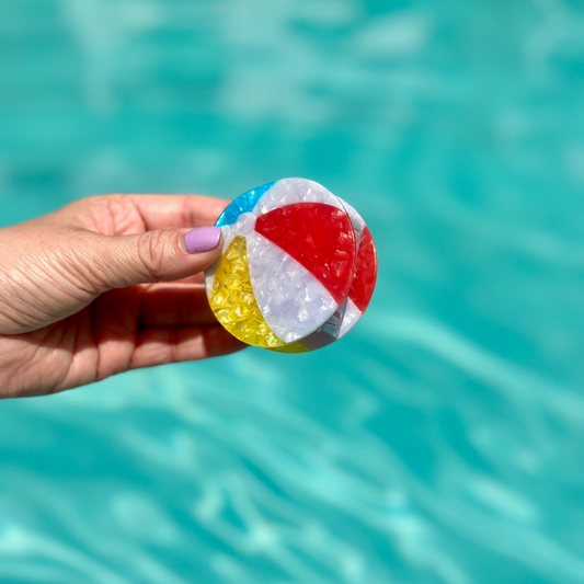 Beach Ball Hair Claw Clip