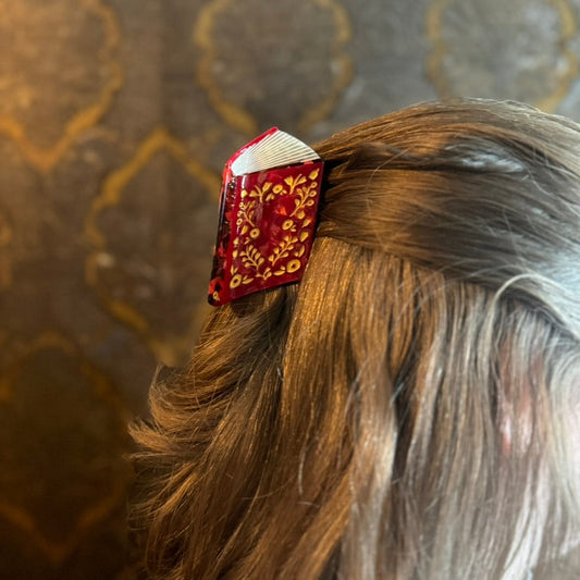 Book Hair Claw Clip