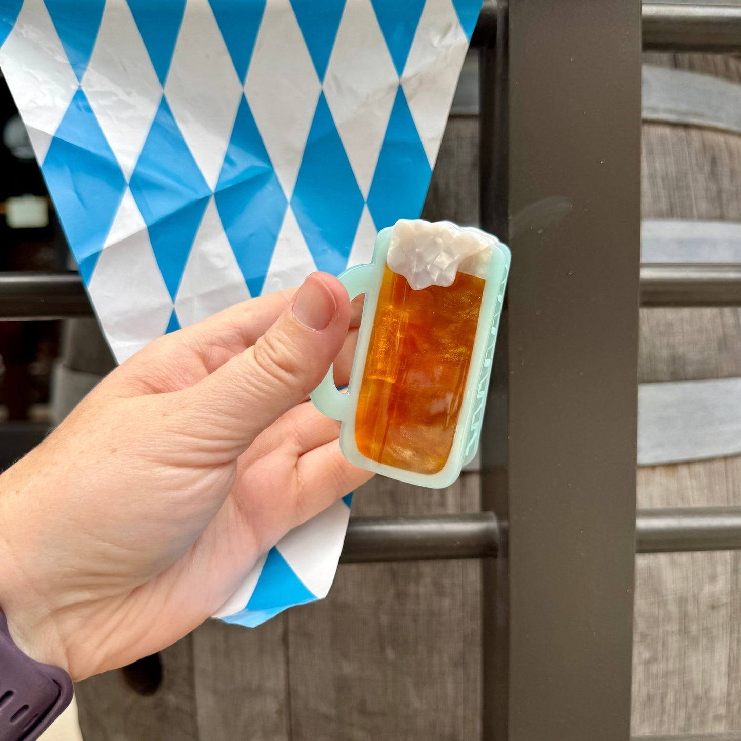 Beer Stein Hair Claw Clip