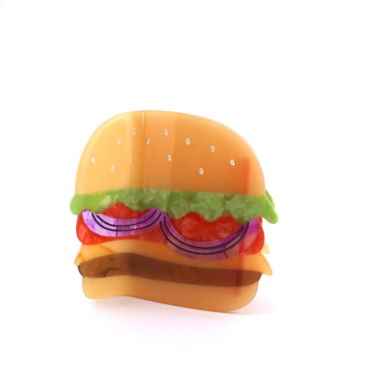Burger Hair Claw Clip