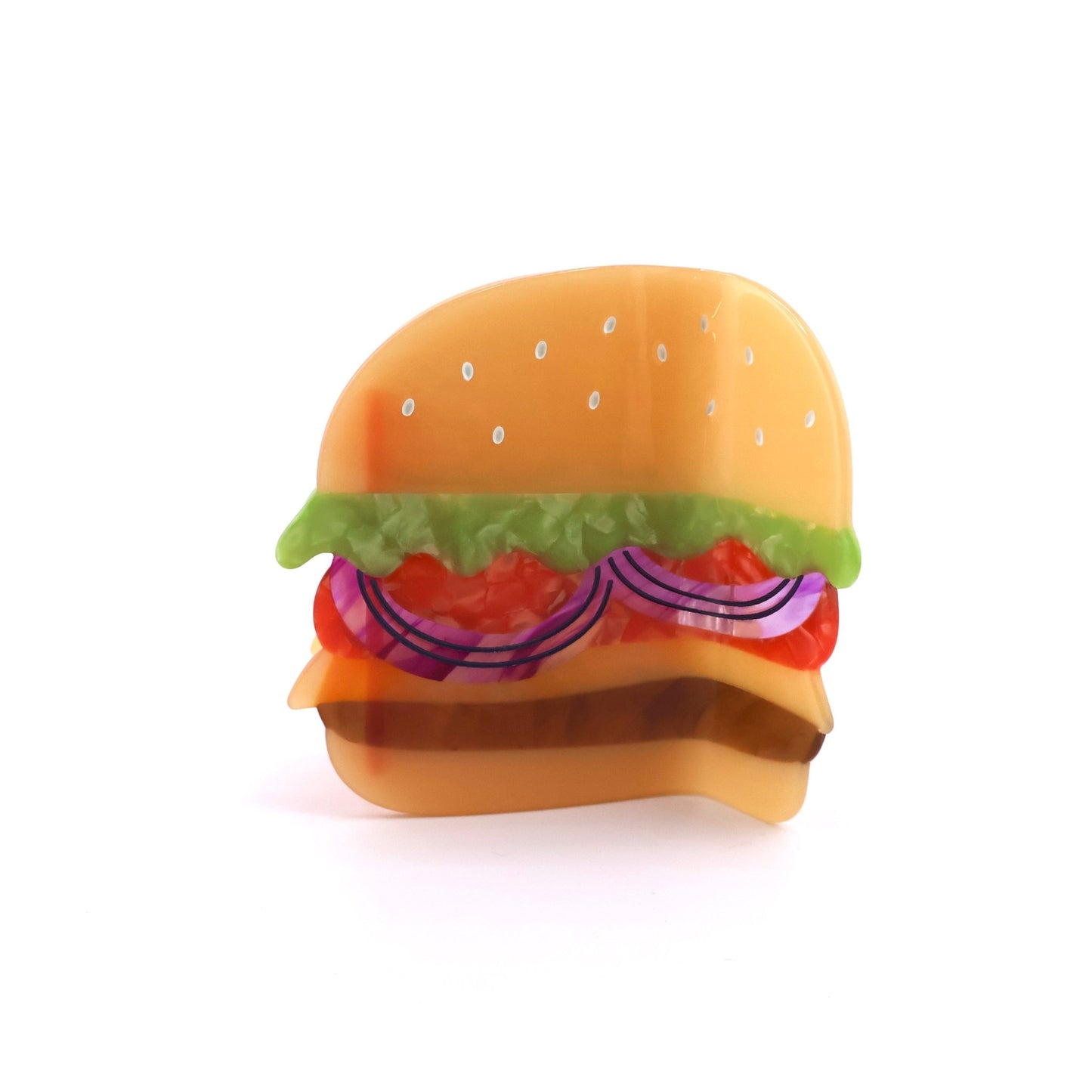 Burger Hair Claw Clip