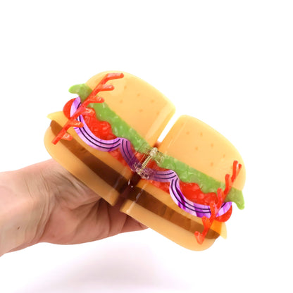 Burger Hair Claw Clip