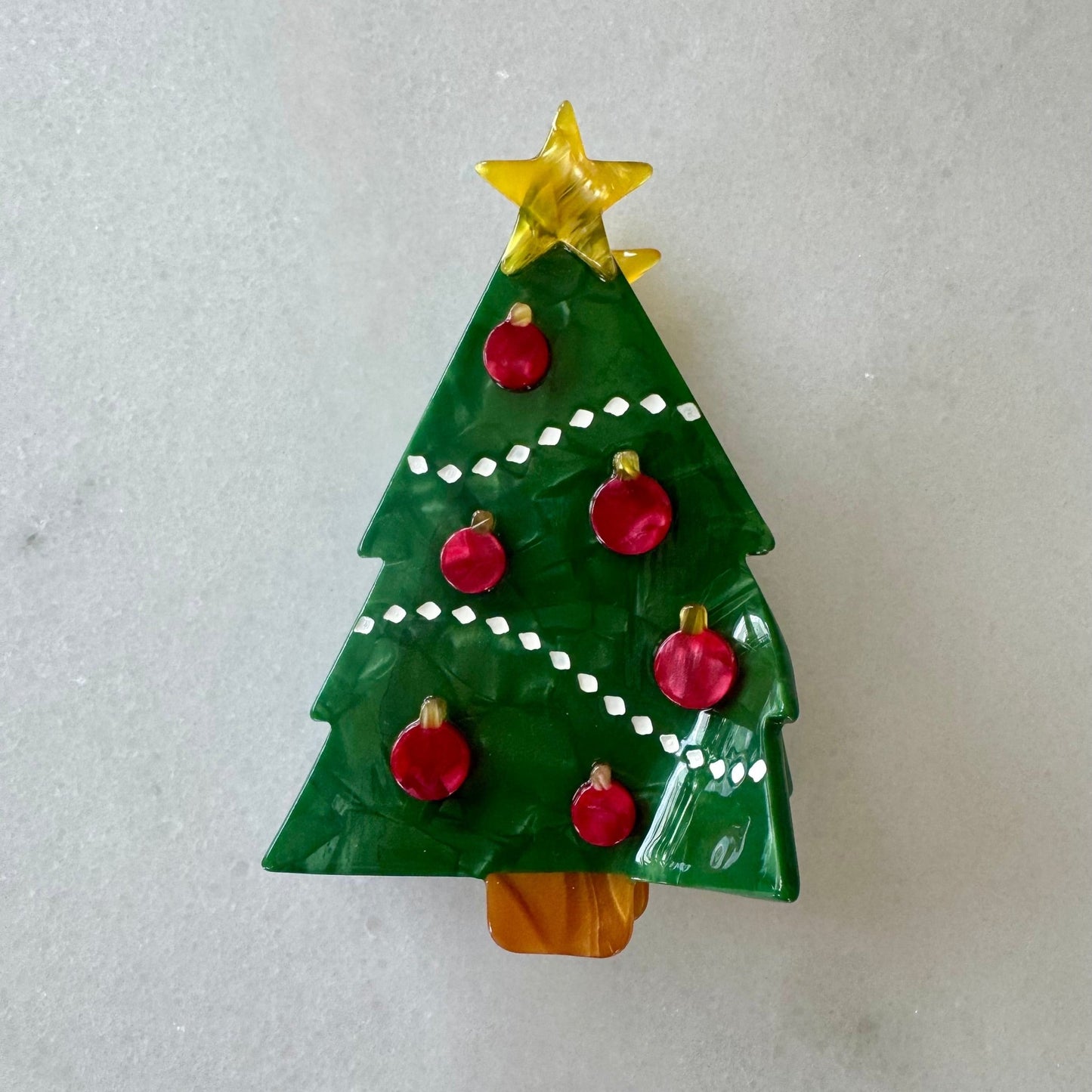 Christmas Tree Hair Claw Clip