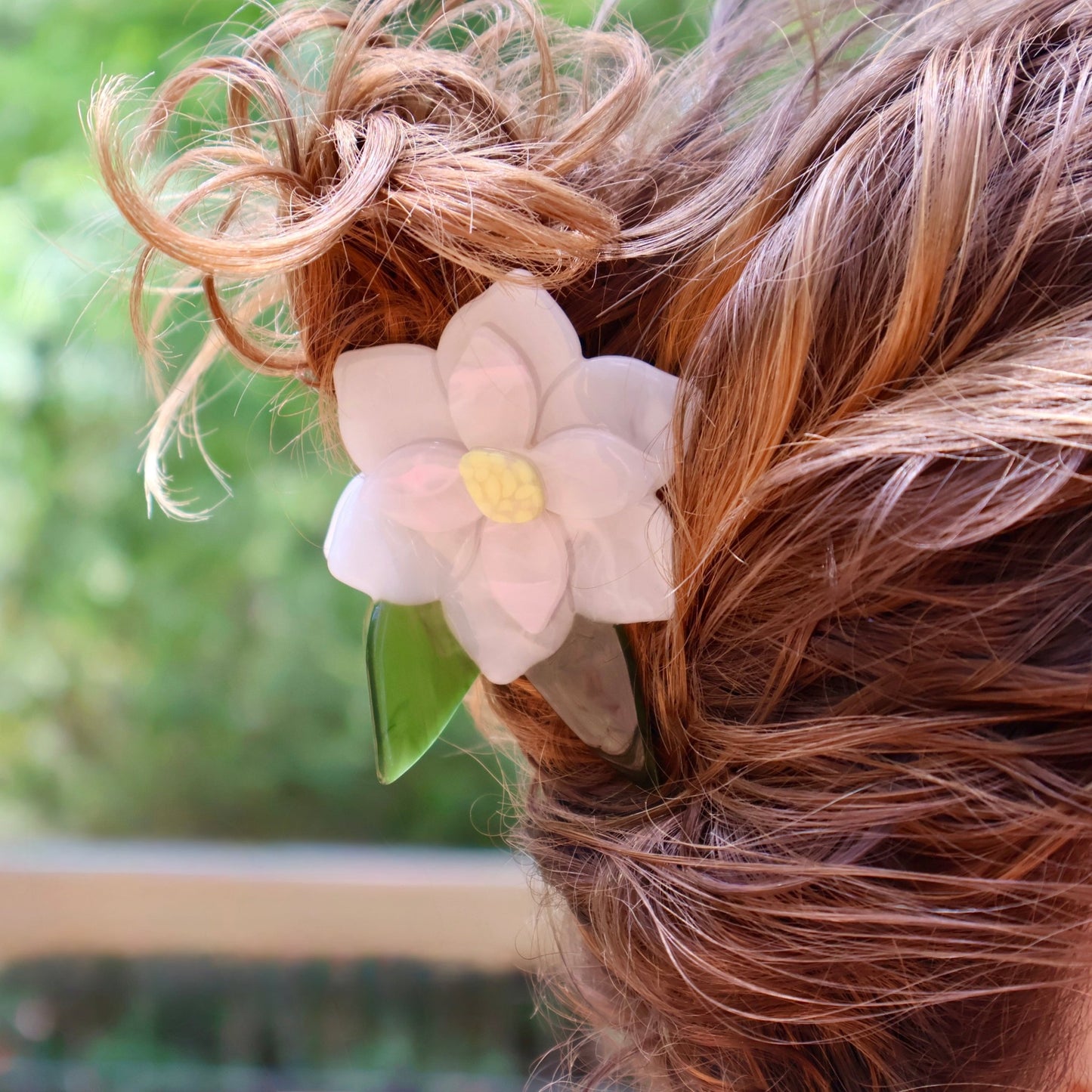 Magnolia Flower Hair Claw Clip