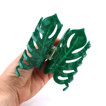 Monstera Hair Claw Clip