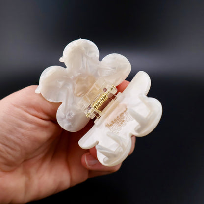 Neutral Flower Hair Claw Clip