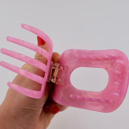 Pink Hibiscus Flat Hair Clip