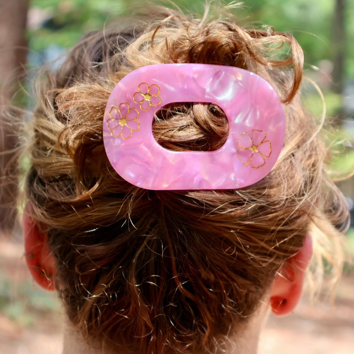 Pink Hibiscus Flat Hair Clip
