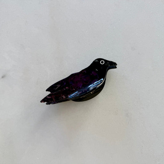 Raven Bird Hair Claw Clip