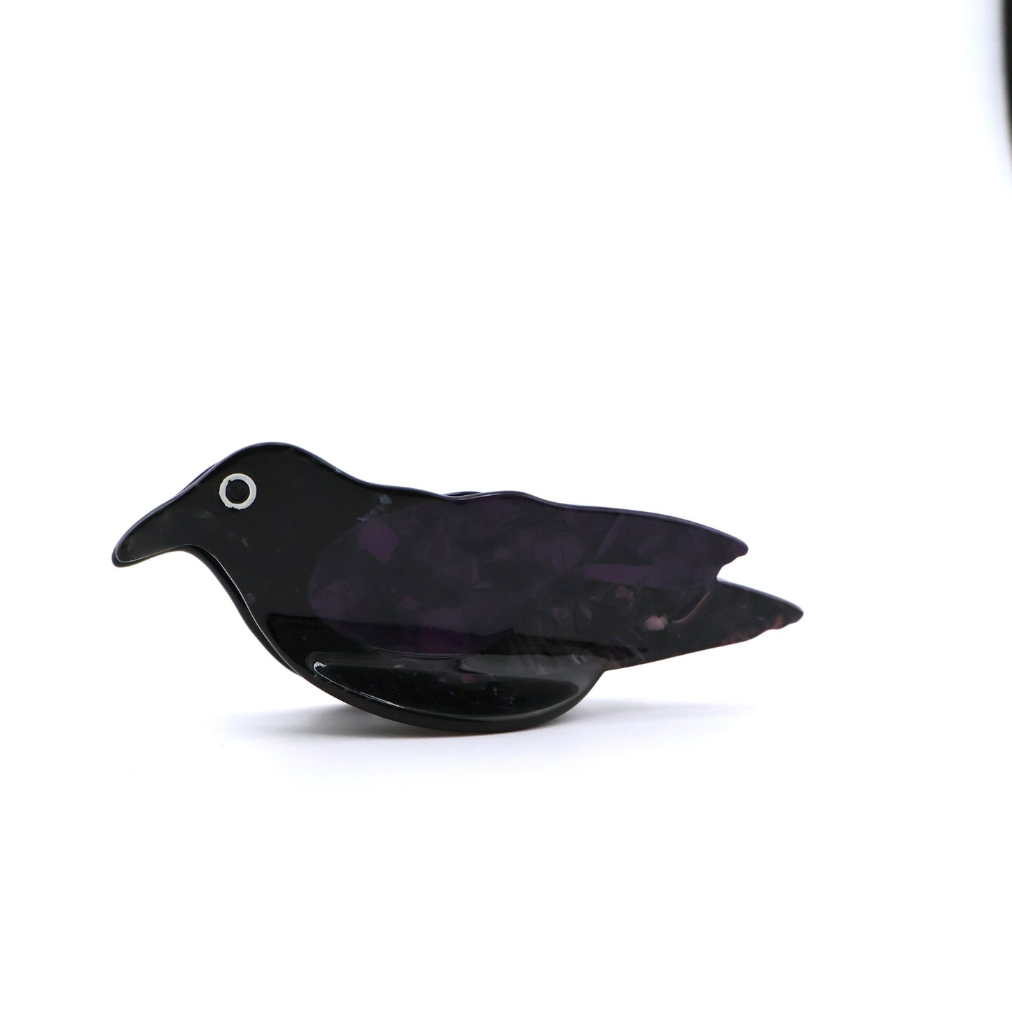 Raven Bird Hair Claw Clip